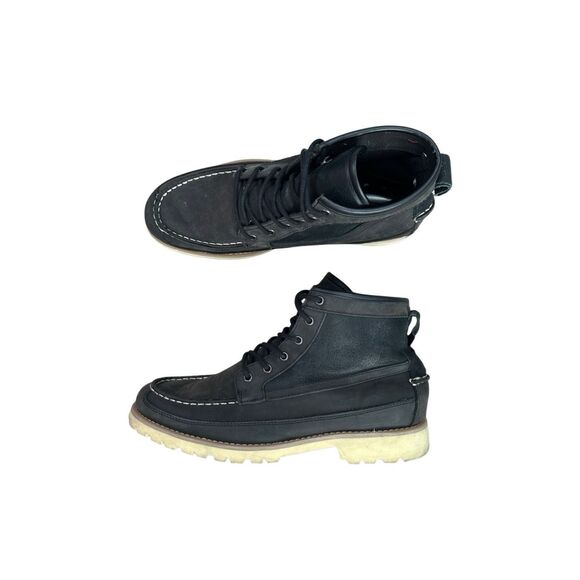 American Eagle Outfitters Men’s 13 Black Chukka Combat Cow Leather Lace up Boots - Picture 1 of 12
